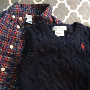 Ralph Lauren Button Down And Sweater Vest